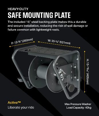 【予約注文】Active™ Hose Reel Wall Mount System