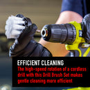 Soft Leather & Fabric Drill Brush Set (2Inches&4inches) ソフトレザー&ファブリックドリルブラシセット(2インチ、4インチ)